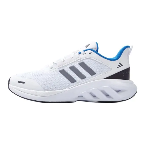 Adidas ALL DAY POWER Cushioning Anti Slip And Wear Resistant Low Top Casual Running Shoes Unisex White Gray Blue