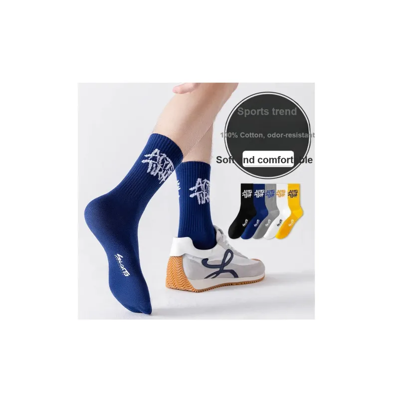 LUOLIAN Mid Calf Socks Unisex 4 Pack-36