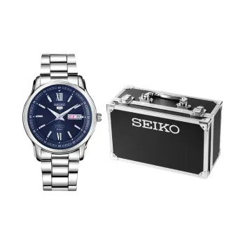 SEIKO Mechanical Movement Stainless Steel Strap Watch Men's Watches Blue Dial SNKP17K1