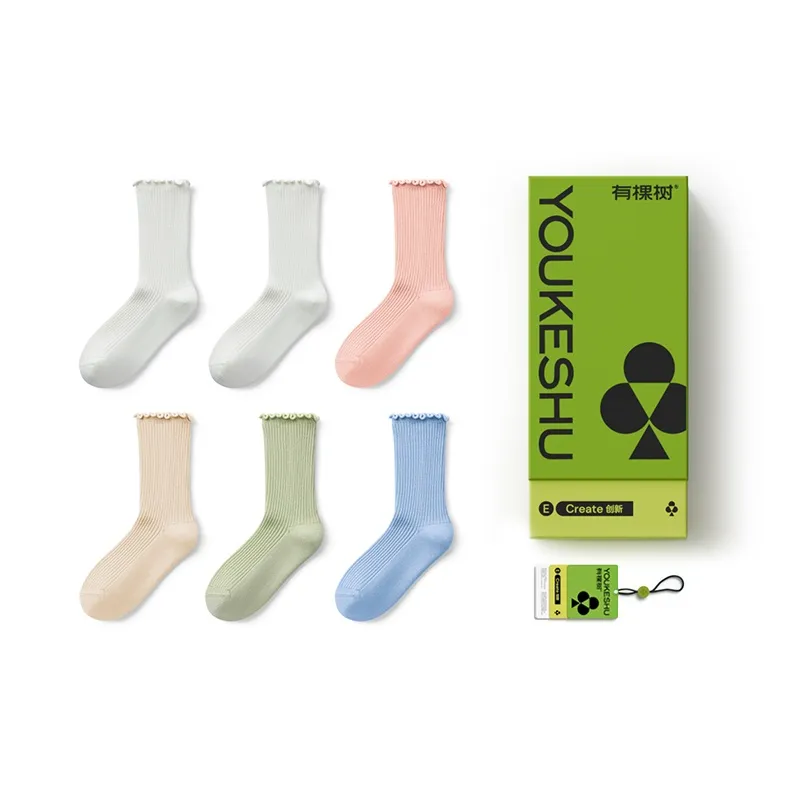YOUKESHU Unisex Mid Calf Socks-5