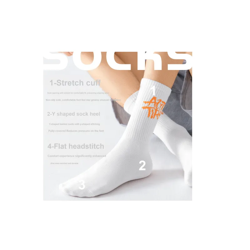 LUOLIAN Mid Calf Socks Unisex 4 Pack-58