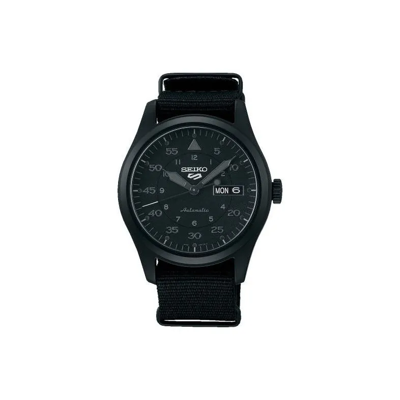 SEIKO Automatic Mechanical Movement Nylon Strap Watch 40mm Men's Watches Black Dial SRPJ11K1-0