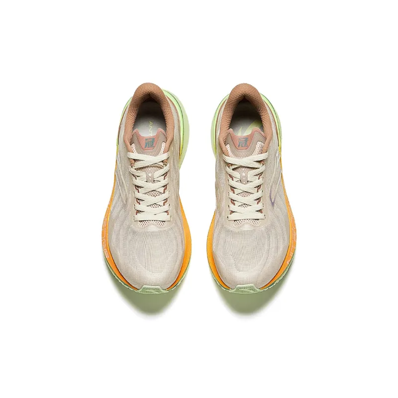Anta Running Collection Anti-Slip Wear-Resistant Low-Top Casual Running Shoes Women's Brown Green-2