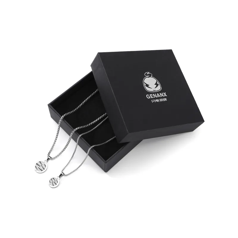 GENANX Necklaces Unisex Silvery White-4