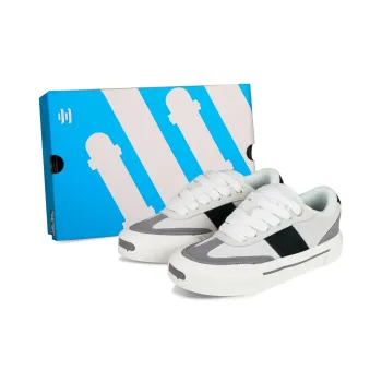 Ollieskate Skateboard Shoes Unisex Low Top Black White Gray