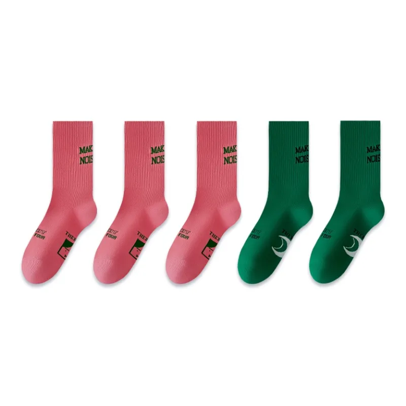 LUOLIAN Knee High Socks Women's 5 Pack-8