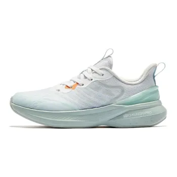 QIAODAN Popularity 12 Anti Slip And Wear Resistant Lightweight Low Top Running Shoes Women's Silver Green Blue