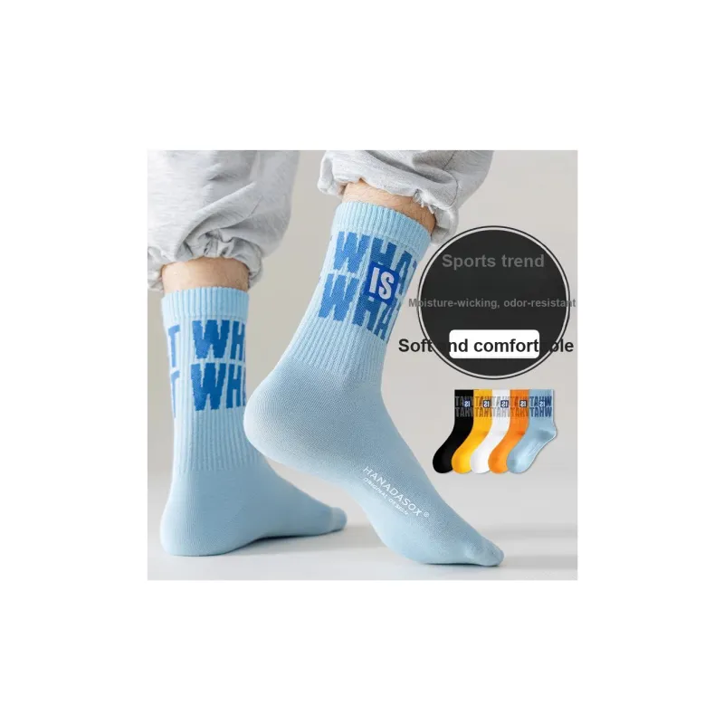 LUOLIAN Mid Calf Socks Unisex 5 Pack-21