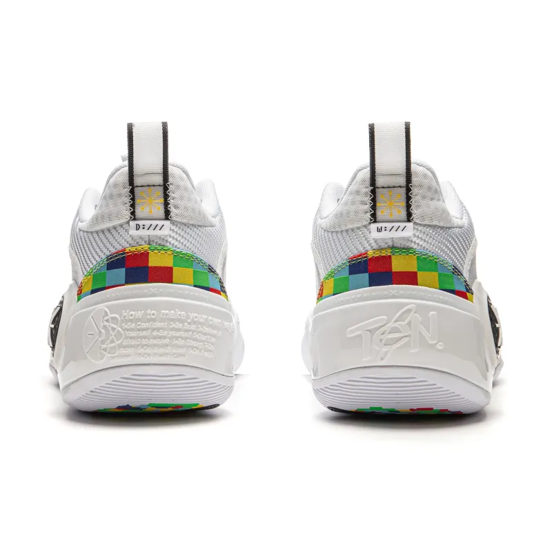 LiNing WOW 10 Way Of Wade 10 Anti Slip Wear Resistant Low Top Basketball Shoes Men's White Gray-5