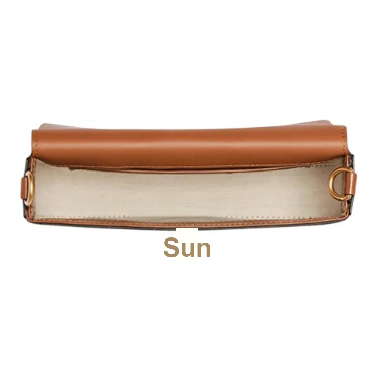 SAM EDELMAN Cow Leather Baguette Bag Shoulder Bag Handbag Shoulder Bag Small Size Women's Dark Brown/Black-5