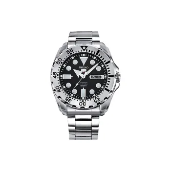 SEIKO Automatic Mechanical Movement Stainless Steel Strap Watch 44.3mm Men's Watches Black Dial SRP599J1