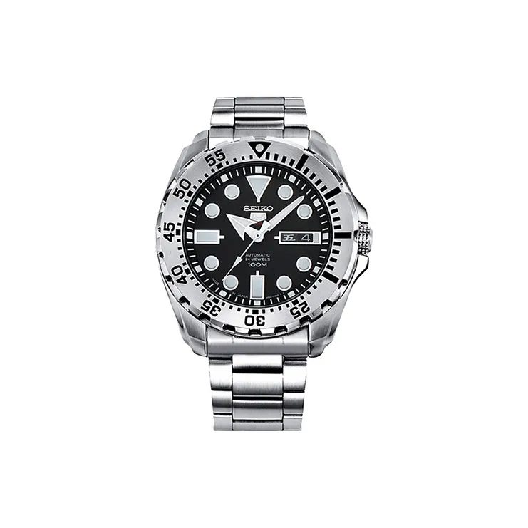 SEIKO Automatic Mechanical Movement Stainless Steel Strap Watch 44.3mm Men's Watches Black Dial SRP599J1-0