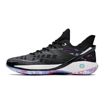 Anta Frivolous Series Cushioning Wear Resistant Low Top Basketball Shoes Men's Black Purple