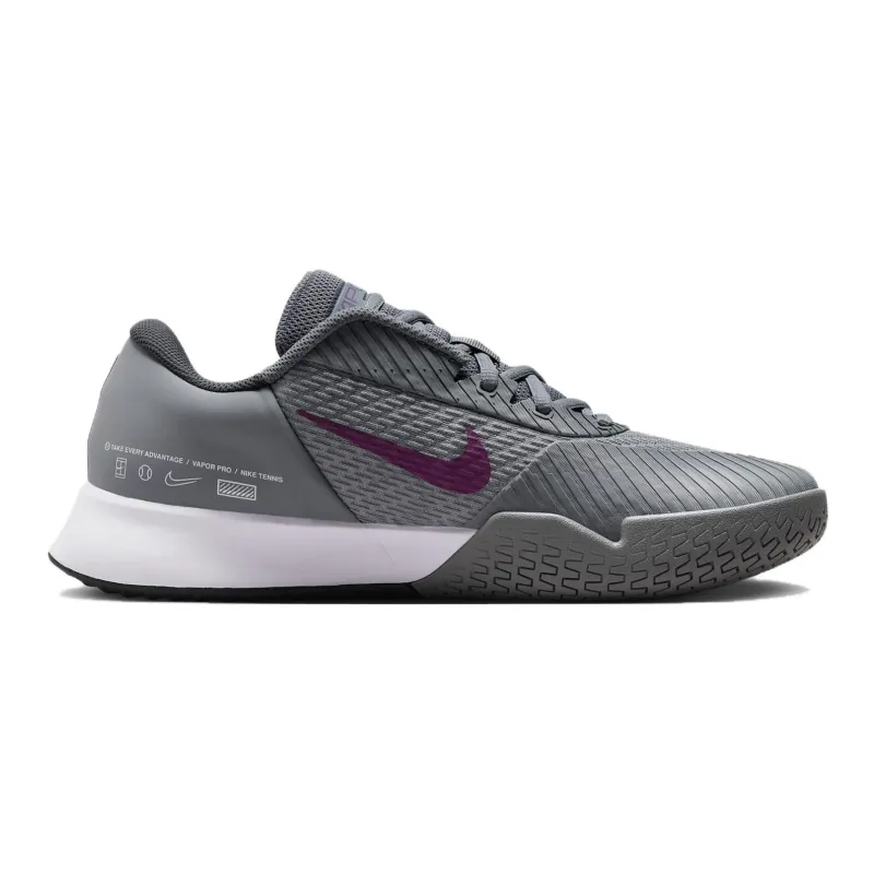 Nike Air Zoom Vapor Pro 2 Anti Slip And Wear Resistant Breathable Low Top Tennis Shoes Men's Gray-1