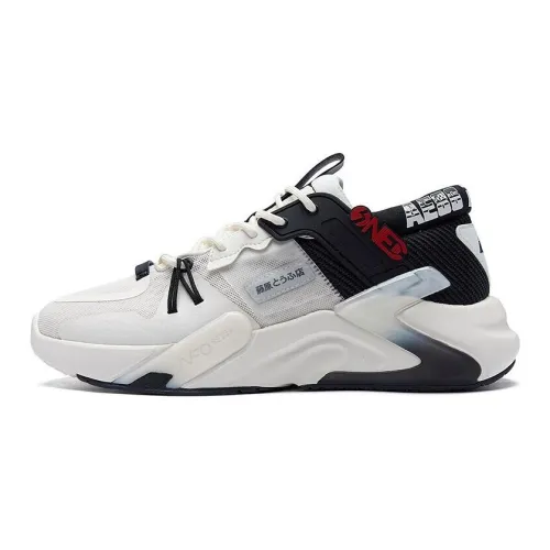 TOUWENZI D x 361° Vast Cushioning Anti Slip Wear Resistant Breathability Low Top Casual Shoes Men's White Black