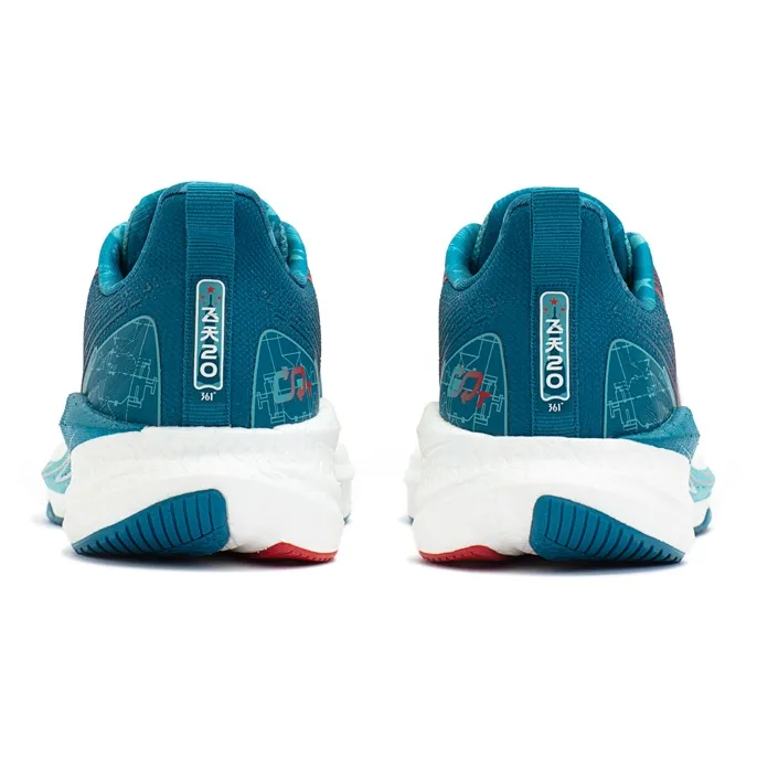361° Carbon CQT Carbon Speed CQT Flying Sky Breathable Low Top Running Shoes Men's White Green-3