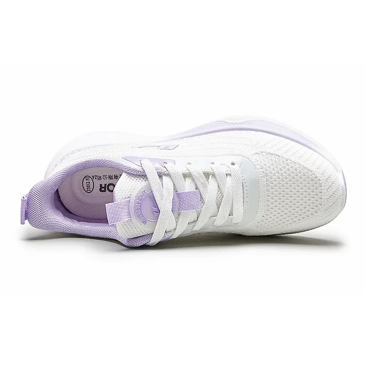 WARRIOR Running Shoes Women's Low Top White Purple-3