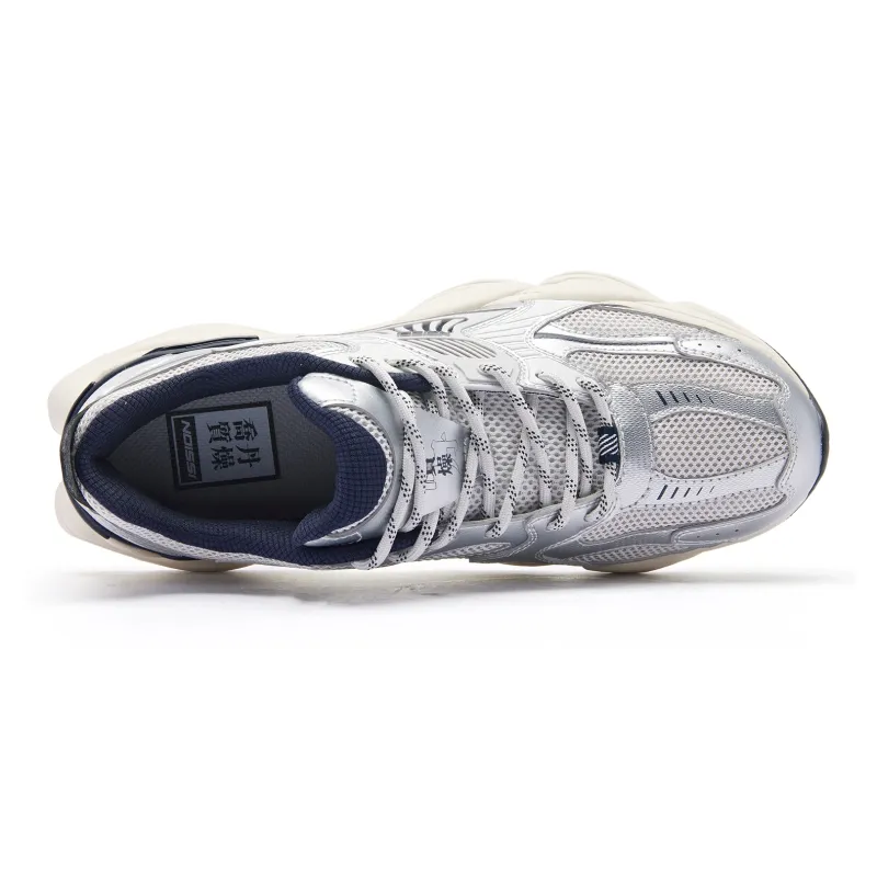 QIAODAN Qiyuan Lightweight And Wear resistant Low Top Casual Shoes Men's Silver Gray-2