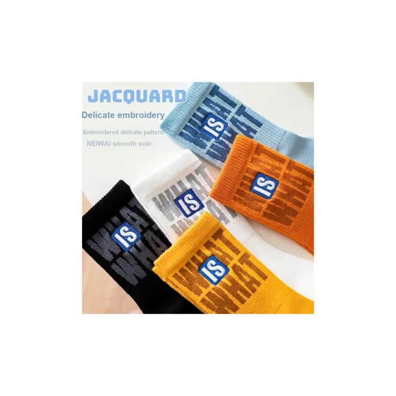 LUOLIAN Mid Calf Socks Unisex 5 Pack-26