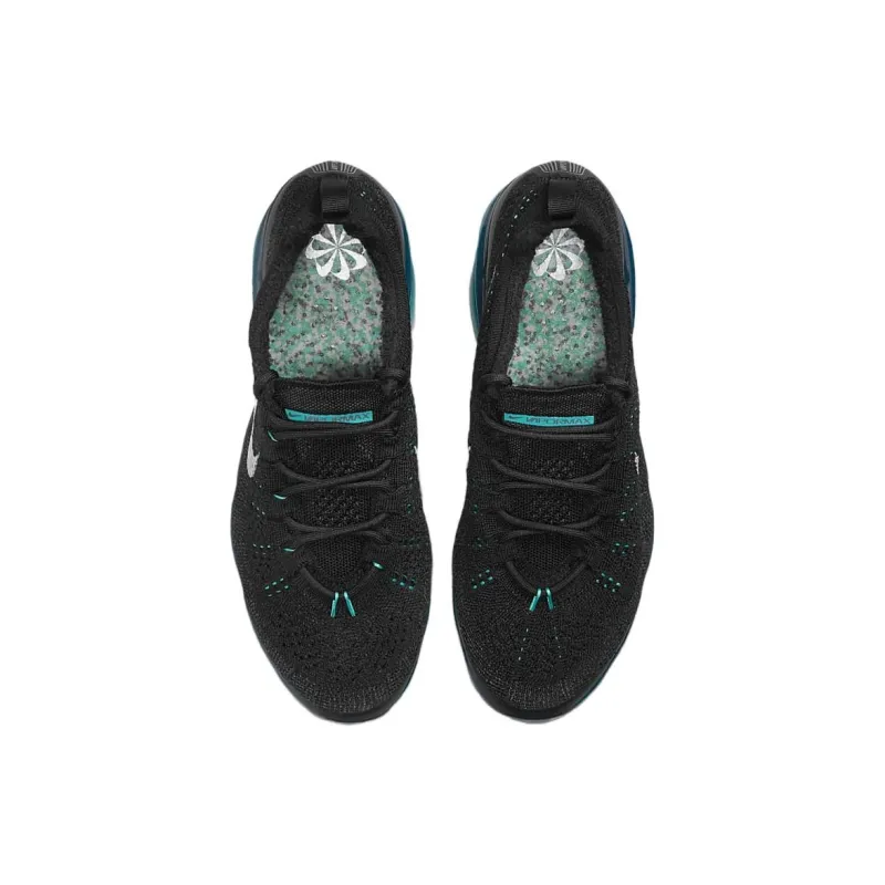 Nike Air VaporMax 2023 Flyknit Black Rapid Teal Aquamarine Metallic Silver Women's-3