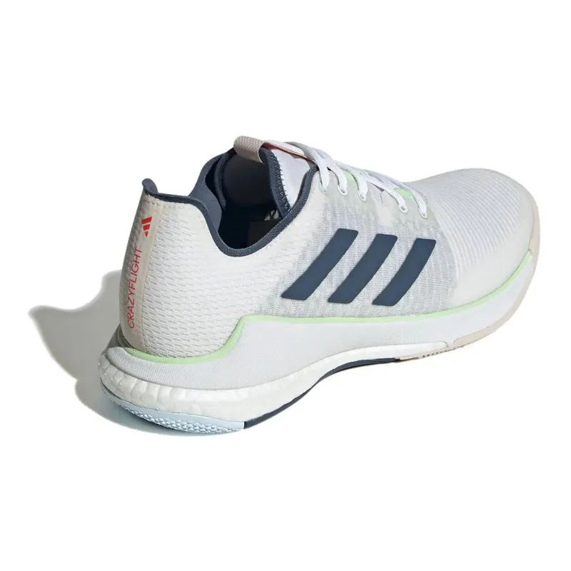 Adidas Crazyflight Slip-Resistant Low-Top Training Shoes Unisex White Blue Red-3