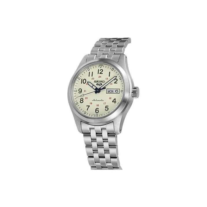 SEIKO Seiko5 Mechanical Movement Watch Unisex Mother of Pearl Color Watch Dial-1