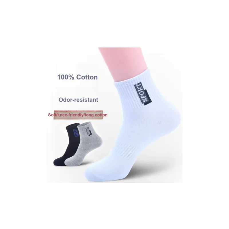 LUOLIAN Mid Calf Socks Men's 5 Pack-29