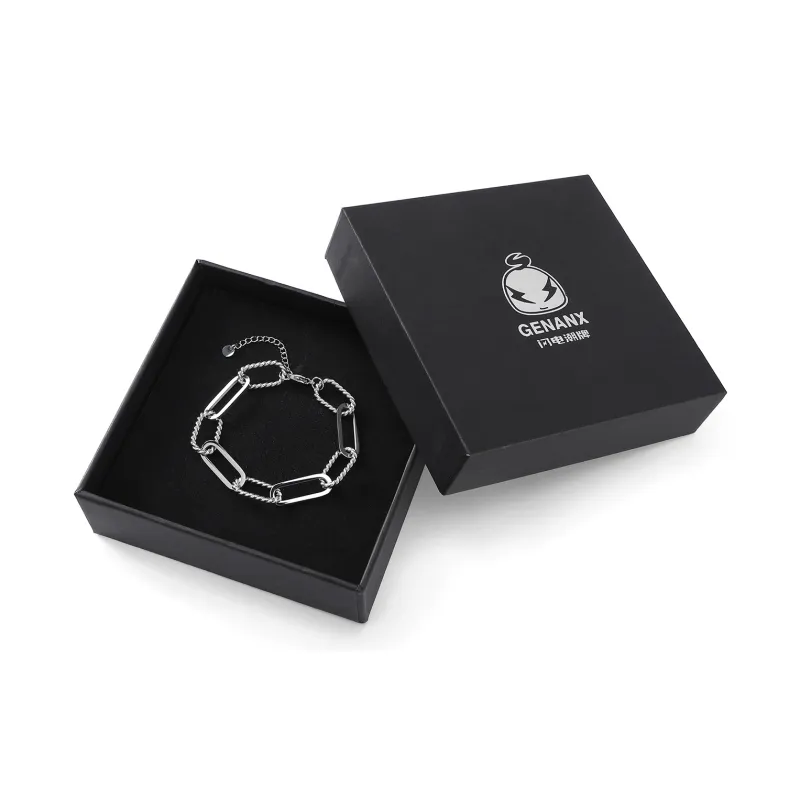 GENANX Titanium Steel Bracelets Women's Silver White-3