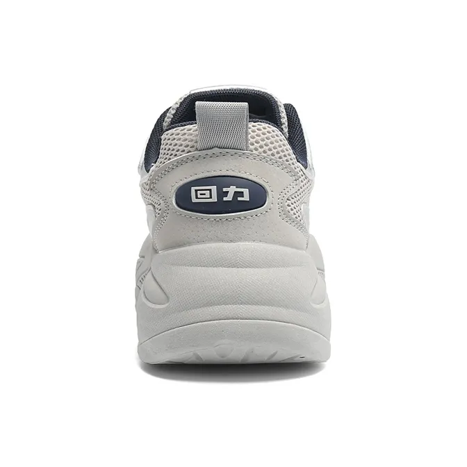 Warrior Trendy Casual Shoes Durable Breathable Lightweight Low-Top Chunky Sneakers Women's Silver Gray-3