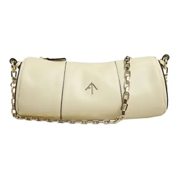 Manu Atelier Cow Leather Shoulder Bag, Crossbody Bag Women's Beige Yellow