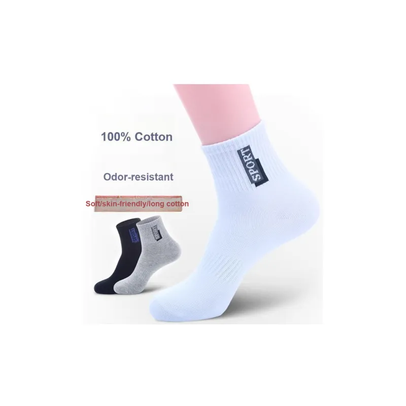 LUOLIAN Mid Calf Socks Men's 5 Pack-25