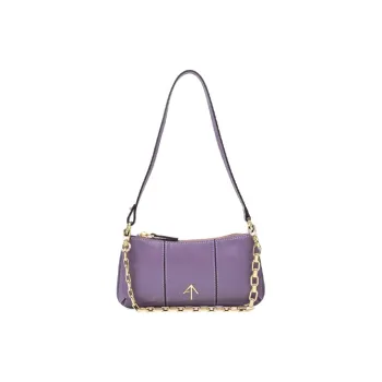 Manu Atelier Calfskin Cylinder Bag Shoulder Bag Handbag Mini Women's Purple