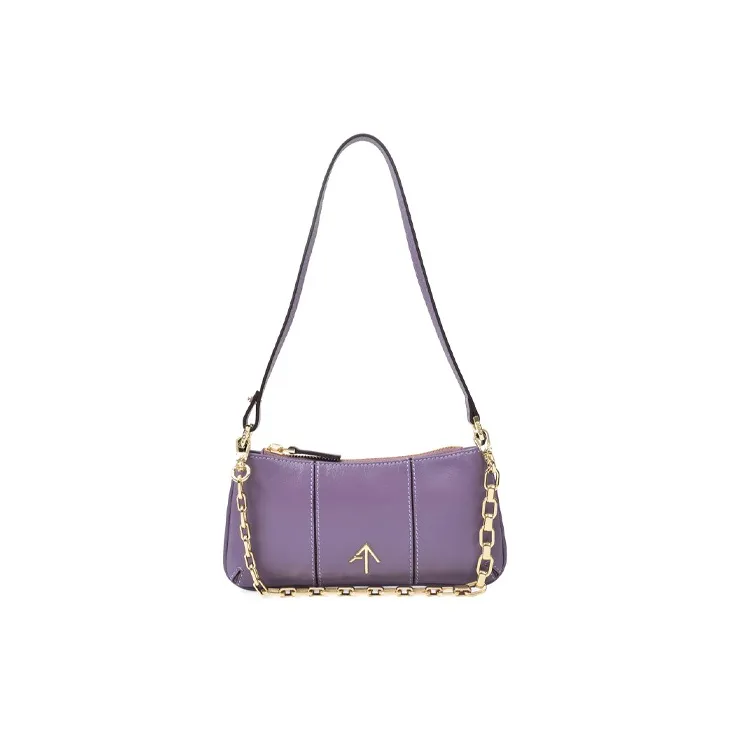 Manu Atelier Calfskin Cylinder Bag, Shoulder Bag, Handbag, Shoulder Bag Mini Women's Purple-0