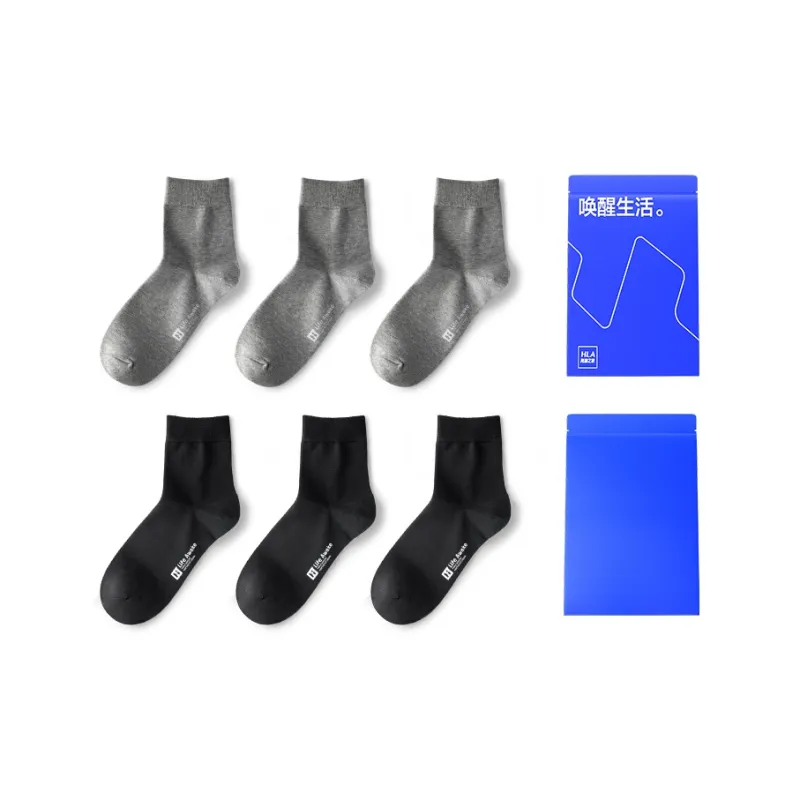 HLA Mid Calf Socks Men's 6 Pairs-21