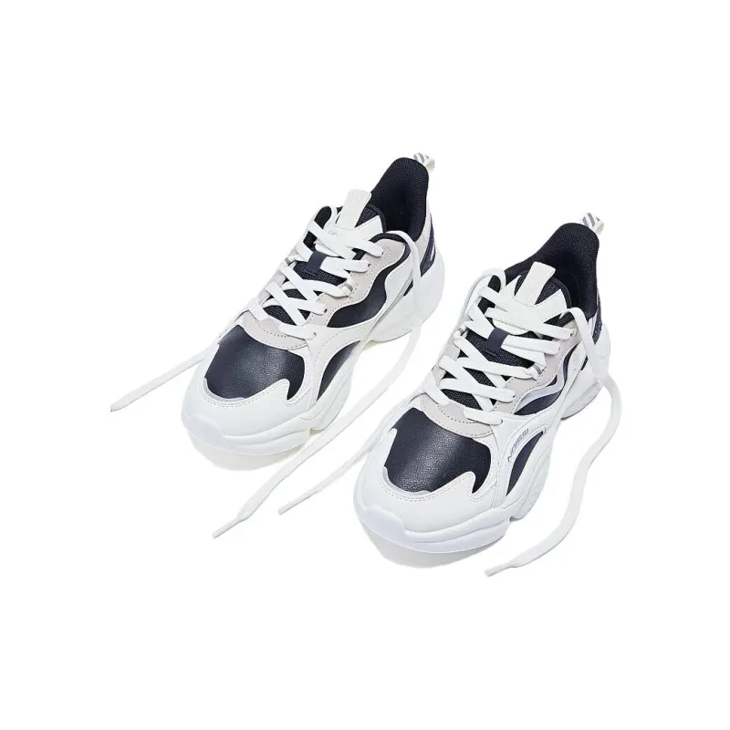 QIAODAN Abrasion Resistant Shock Absorbers Low Top Running Shoes Women's Ivory Cloud Pink-3