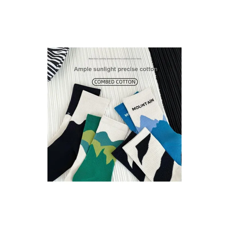 LUOLIAN Mid Calf Socks Women's 5 Pack-21