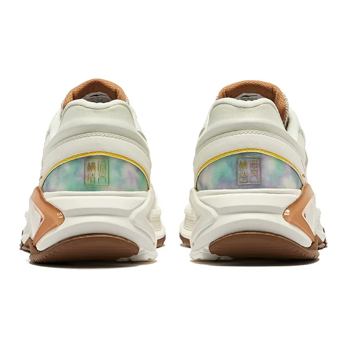 Erke Sky Emperor 1.0 Wear-Resistant Coverage Low-Top Casual Shoes Men's Microcrystal White Matte Yellow Brown-3