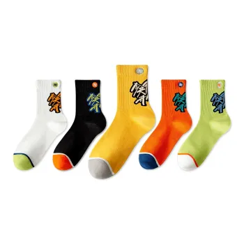 LUOLIAN Knee High Socks Unisex 5 Pack