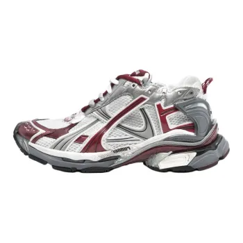 Balenciaga Runner Casual Shoes Men's White Gray Red