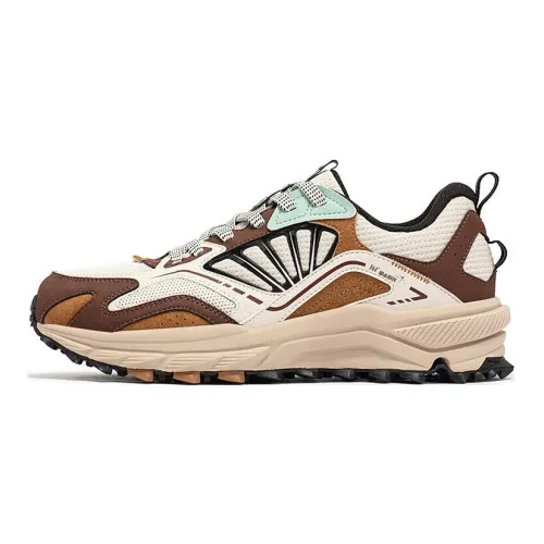 361° Durable Breathable Low-Top Running Shoes Men's Beige Brown