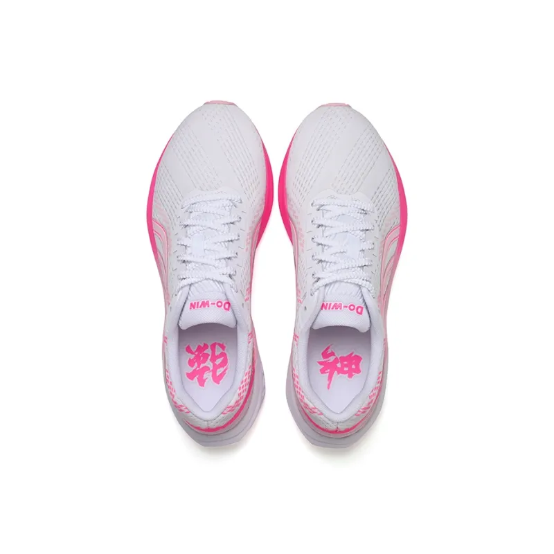 DO WIN Three Generations Of God Of War Running Shoes Unisex Low Top White Pink-1