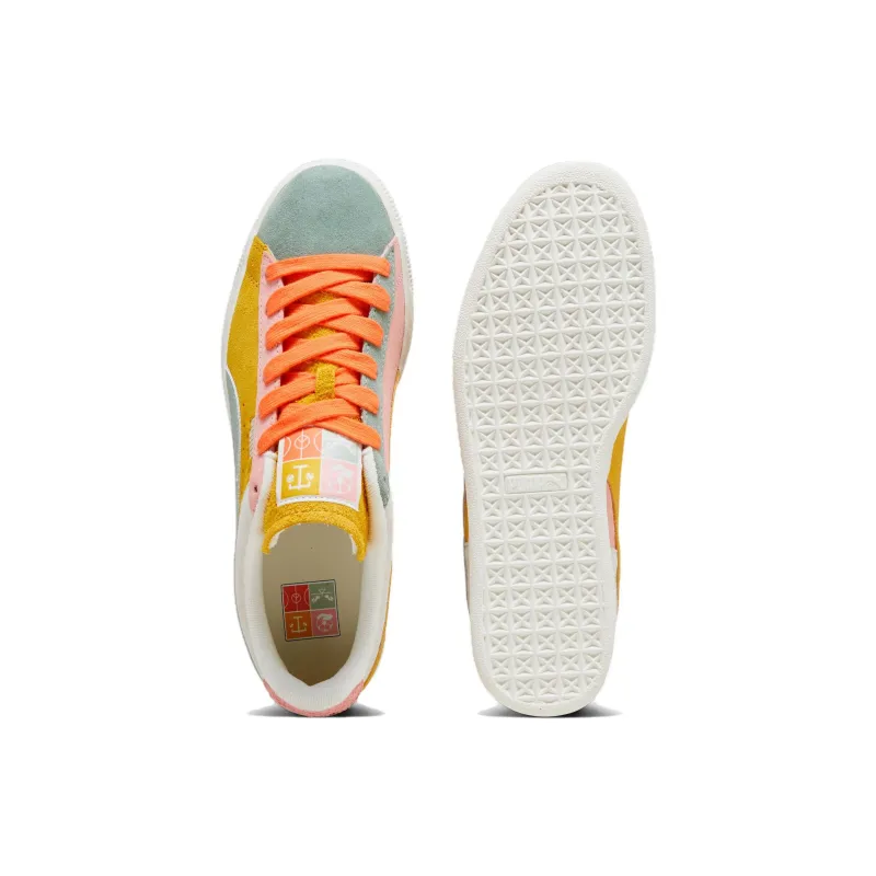 PUMA Icons Of Unity Anti Slip Wear Resistant Low Top Skateboard Shoes Men's Warm White Yellow-3