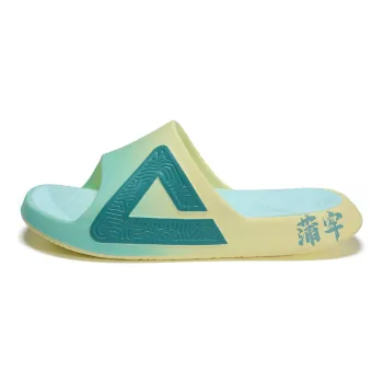 Idx X PEAK Tai Ji1.0 Slide Slippers Men Sapphire Green/Light Yellow
