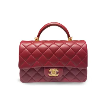 CHANEL Classic Flap CF Sheepskin Shoulder Bag, Crossbody Bag, Handbag Women's Burgundy