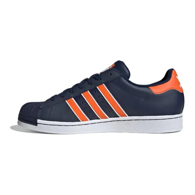 Adidas Superstar Adidas Blue Shoes With Orange Laces Adidas