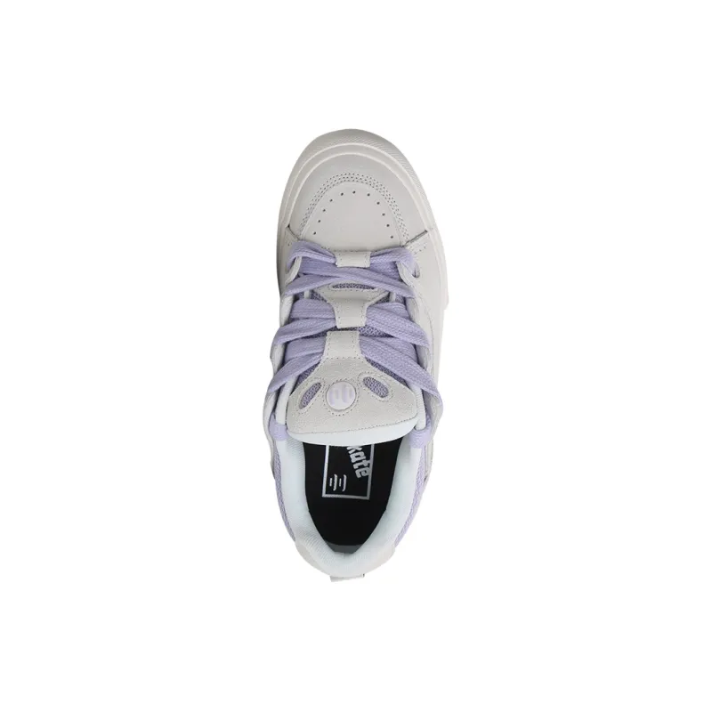 Ollieskate Puffy Shoes Low Top Skateboard Shoes Unisex Light Purple-4