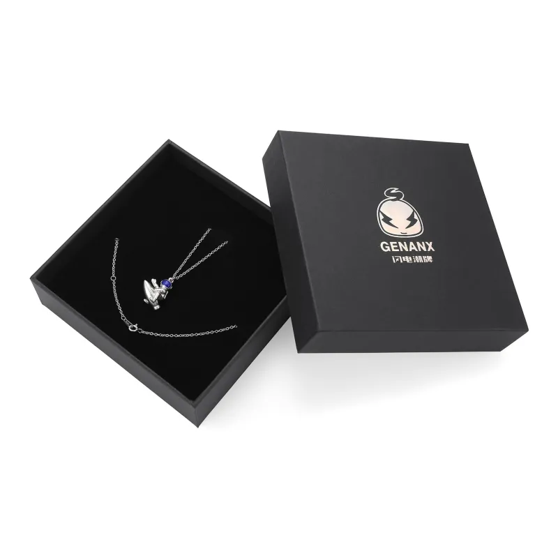 GENANX Necklaces Unisex Silvery White-5