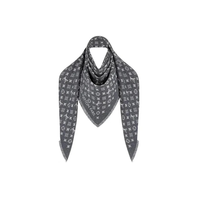 LOUIS VUITTON Monogram Jacquard Denim Shawl-0