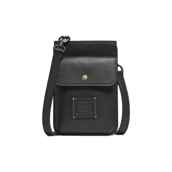 COACH Hybrid Cow Leather Cell Phone Pouch Shoulder Bag Crossbody Bag Mini Men's Black
