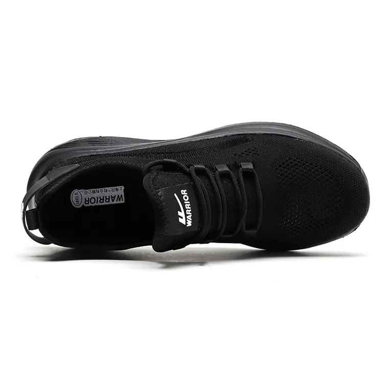 Warrior Slip Resistant Cushioning Wear Resistant Low Top Running Shoes Men's Black-2